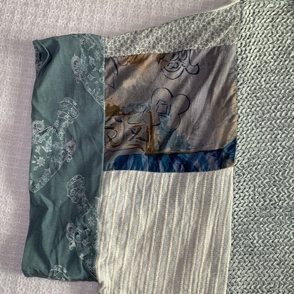 Vintage Donna Jessica art to wear silk blend patchwork tunic top size XL - Picture 4 of 13